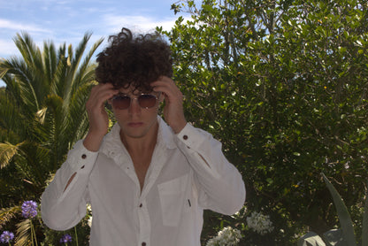 Mr Salmon Square Wire 2.0 light sunglasses – lifestyle worn NZ premium