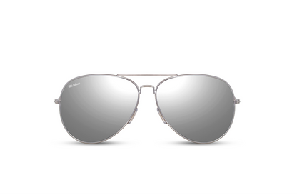 Mr Salmon Silver Aviator polarised sunglasses – premium NZ eyewear front view