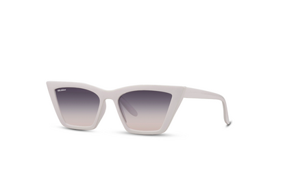 Mr Salmon Cat Eye sunglasses white – side angle NZ eyewear