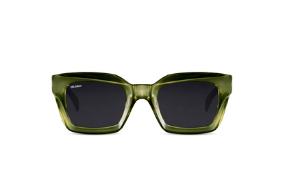 Mr Salmon Butterfly sunglasses green – NZ fashion eyewear front view