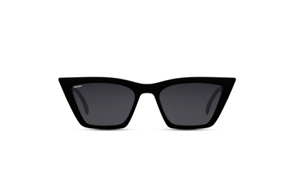 Mr Salmon Cat Eye sunglasses black – retro NZ fashion eyewear front view