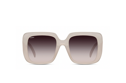 Mr Salmon Oversized sunglasses white – side angle NZ eyewear